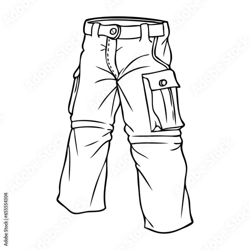 trousers line vector illustration