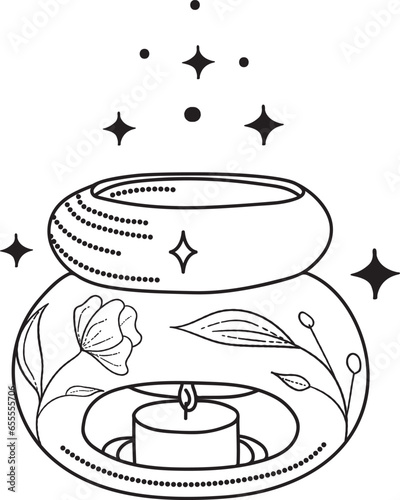 Aroma Lamp Yoga Symbol 