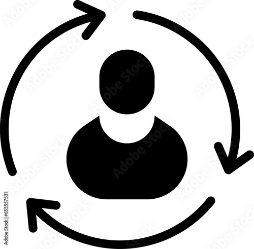 Customer retention icon. Employee retention icon. Vector illustration