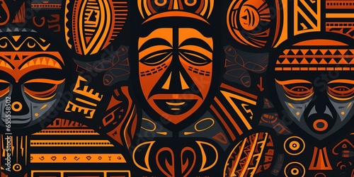 Wallpaper Mural african tribal pattern background Torontodigital.ca