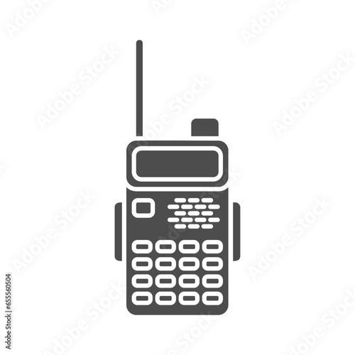 Radio communicator, vector flat paintball or airsoft icon