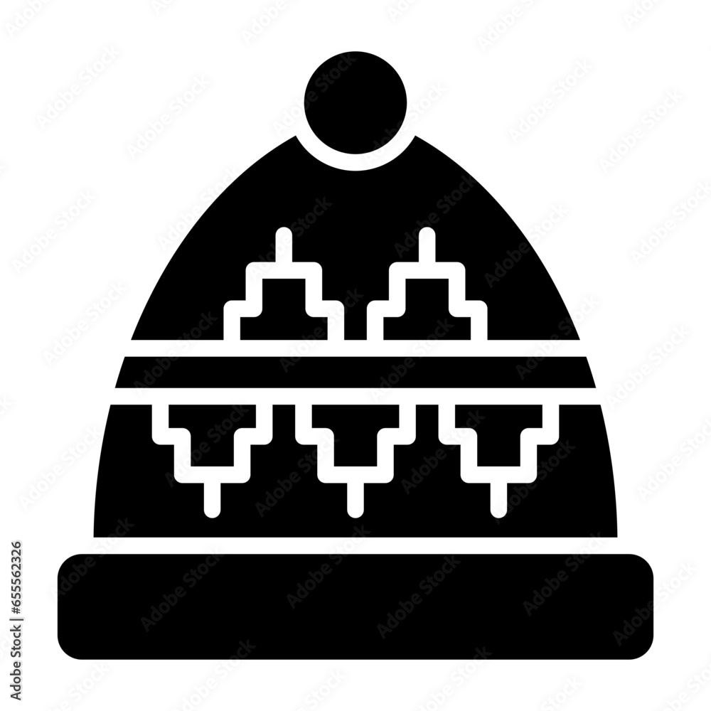 Vector Design Winter Hat Icon Style Vector Design Winter Hat Icon Style