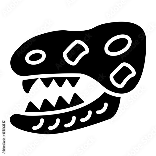 Vector Design Dinosaur Fossil Icon Style