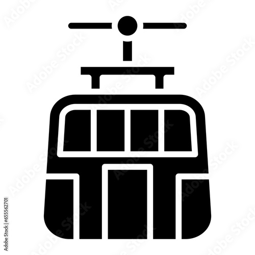 Vector Design Cable Car Icon Style