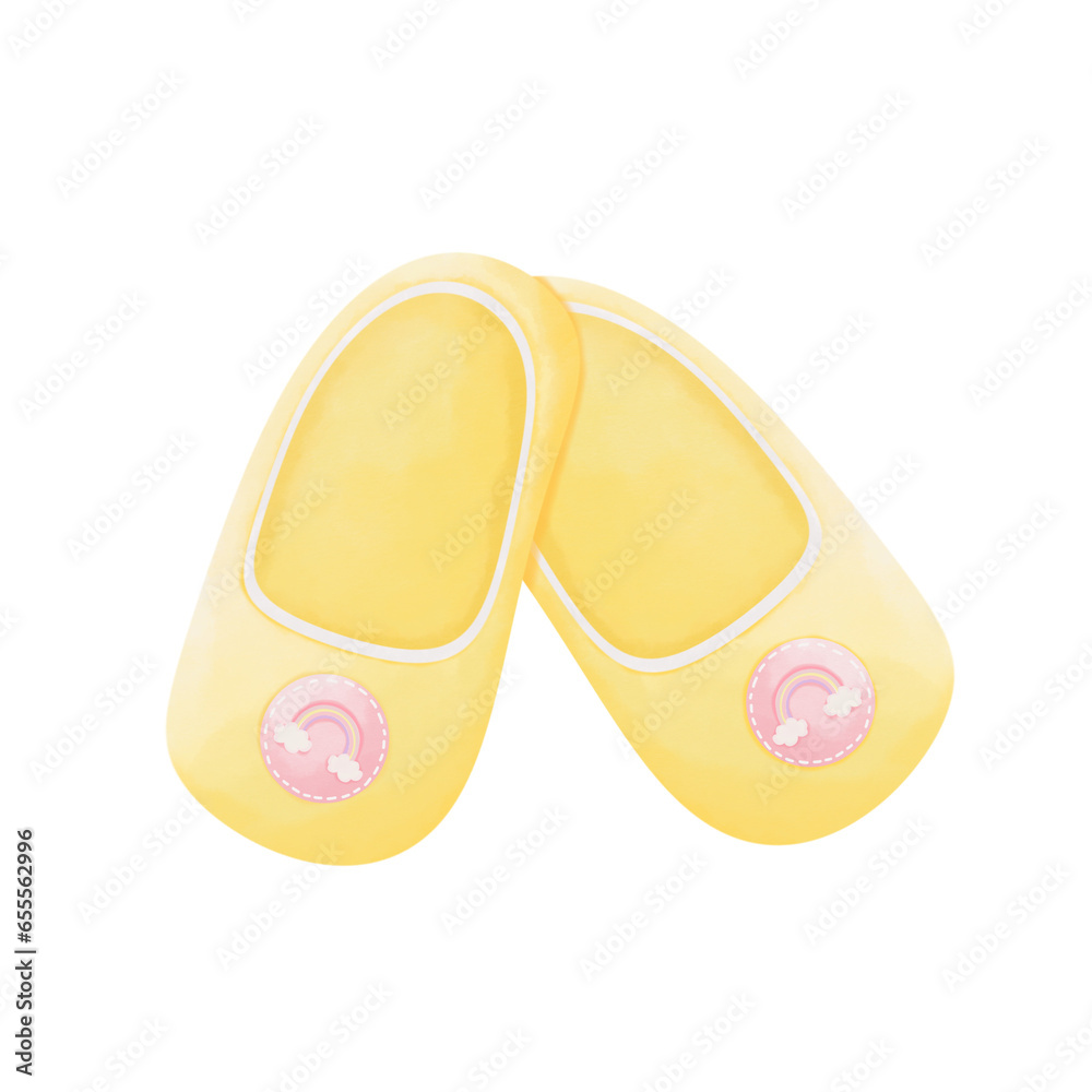 Fototapeta premium yellow baby shoes