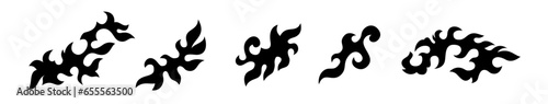 Set of silhouettes of leave...