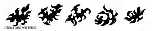 Set of silhouettes of leave...