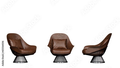black iron chair, 3d randering, isomatic