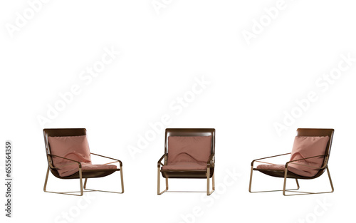 Leather Lounge Chair on a png background. Interior element
