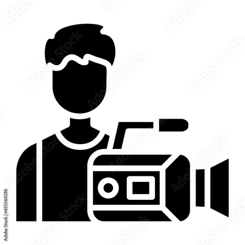 Vector Design Camera Operator Icon Style