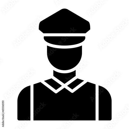 Vector Design Taxi Driver Icon Style