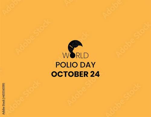 Vector illustration on the theme of world Polio day on October 24 .