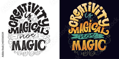 Cute funny hand drawn doodle lettering. T-shirt design, mug print.