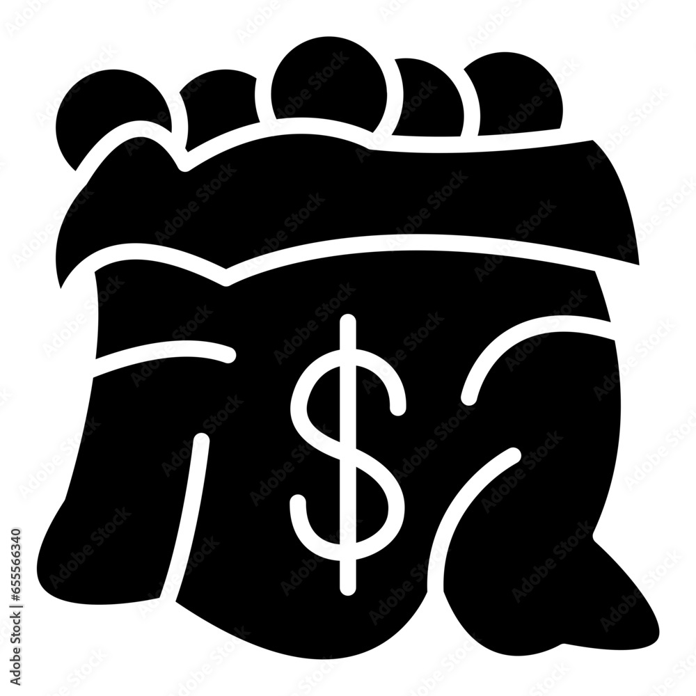 Vector Design Money Bag Icon Style Vector Design Money Bag Icon Style