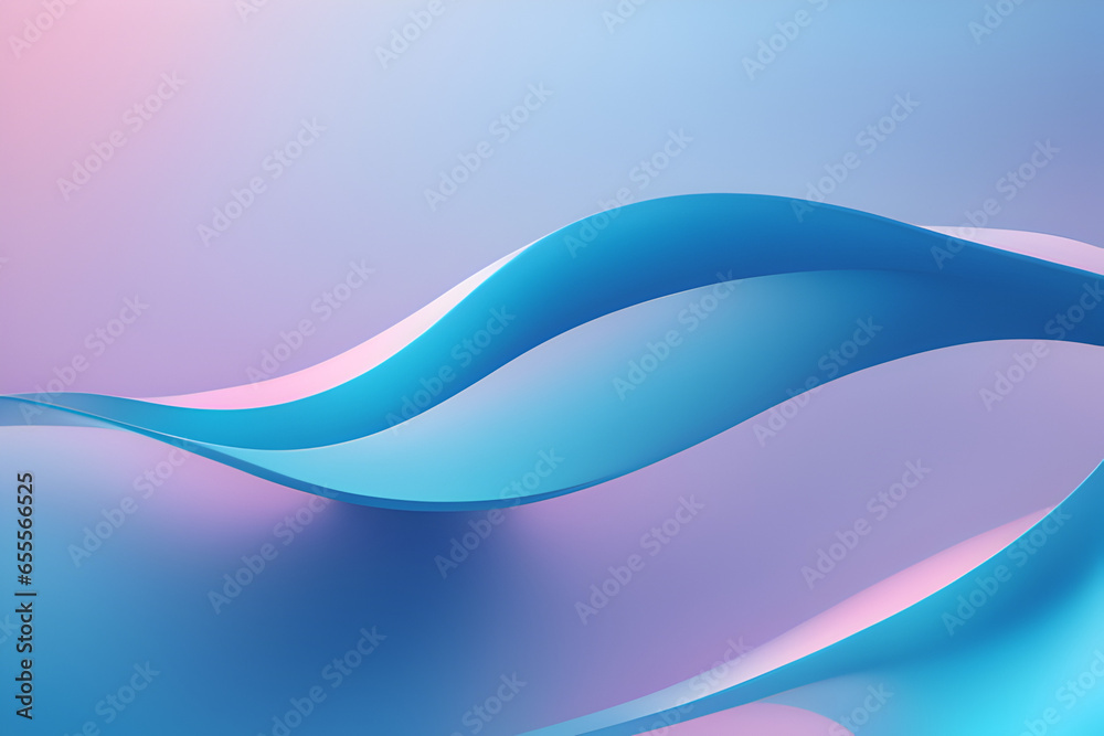 Obraz premium Abstract wave art with blue and purple gradient colors