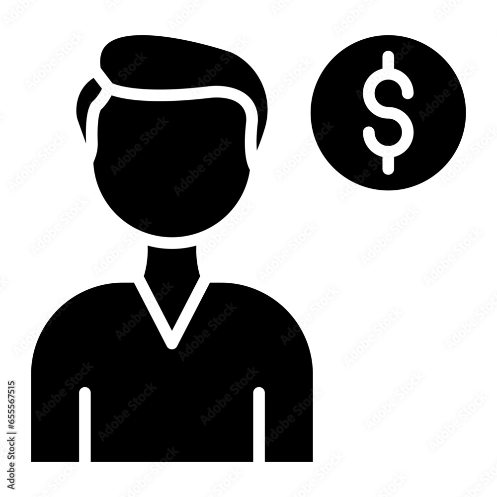 Vector Design Client Male Icon Style Vector Design Client Male Icon Style