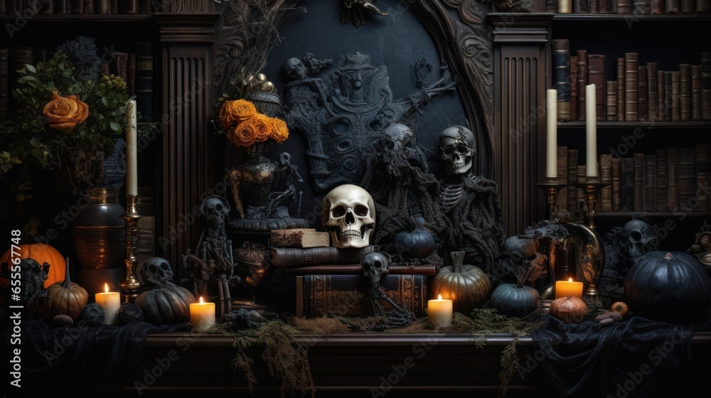 Obraz premium Halloween room interior