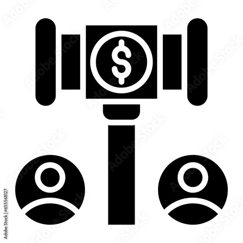 Vector Design Public Auction Icon Style
