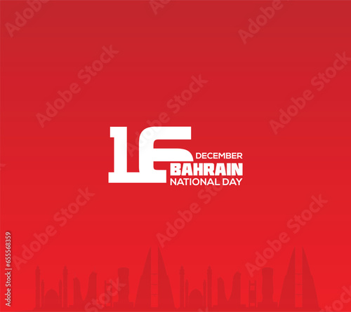Bahrain national day 16 December, social media post design. 
