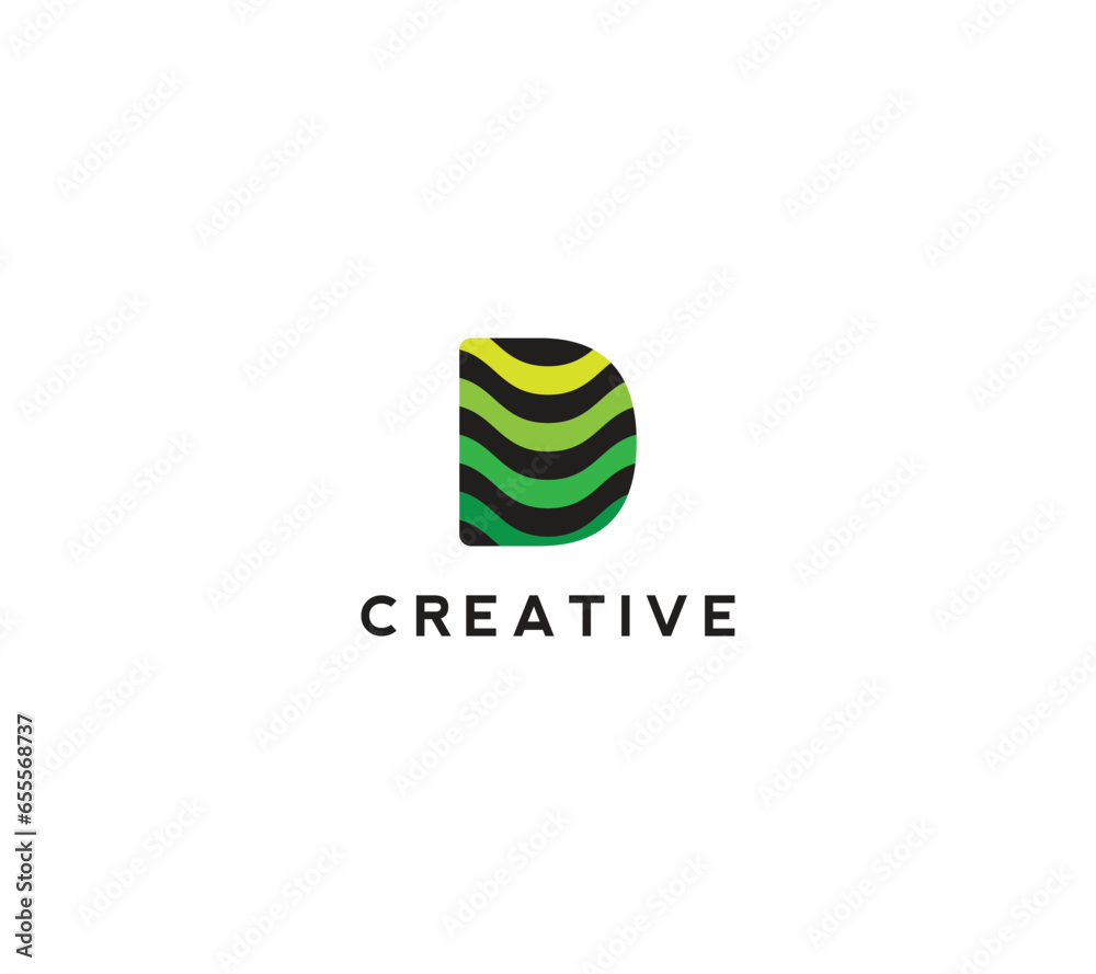 Optical liquid dripping letter D logo design with white background. Optical liquid dripping letter D logo design with white background.