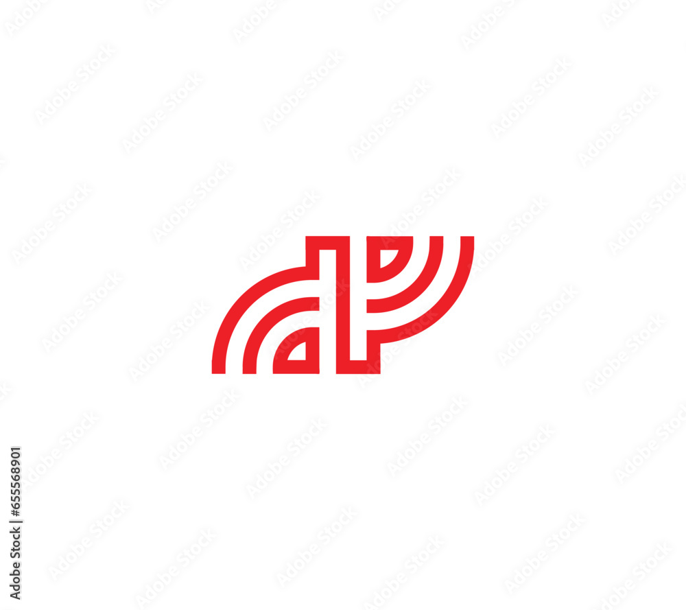 Initial Letter DP with Signal Sign Logo Branding Identity Logo Design Template Initial Letter DP with Signal Sign Logo Branding Identity Logo Design Template
