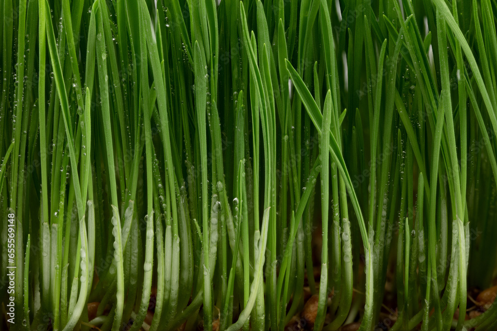Fresh wheat grass sprouted. Germinated grains of wheat. microgreens Fresh wheat grass sprouted. Germinated grains of wheat. microgreens