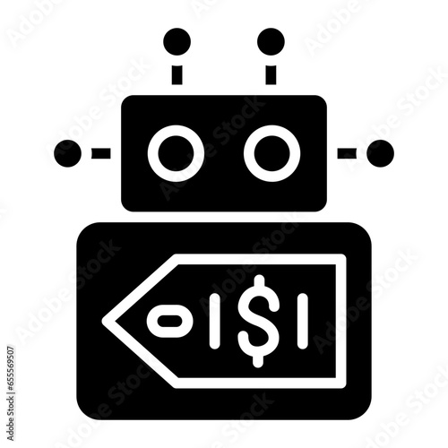 Vector Design Robot Cost Icon Style