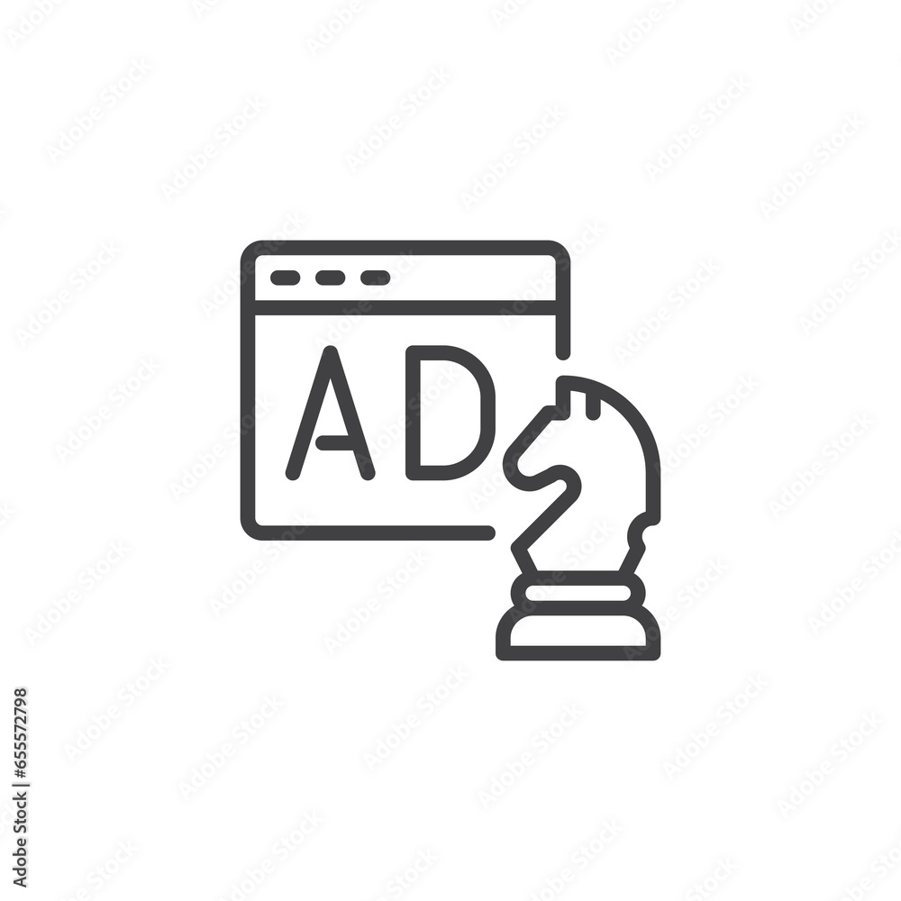 Ad Strategy line icon Ad Strategy line icon