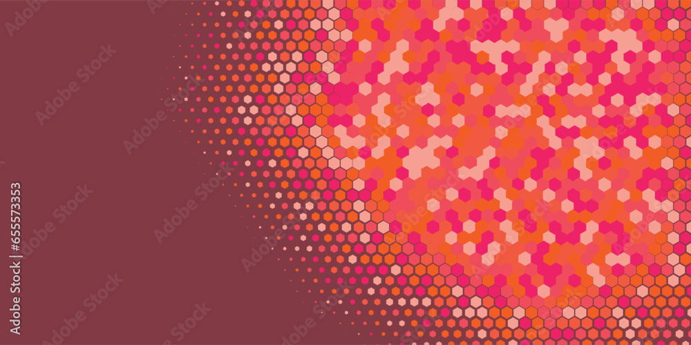 Geometric abstract Hexagon multi Color Background