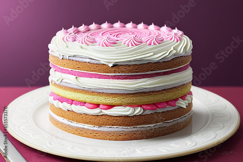 pink wedding cake