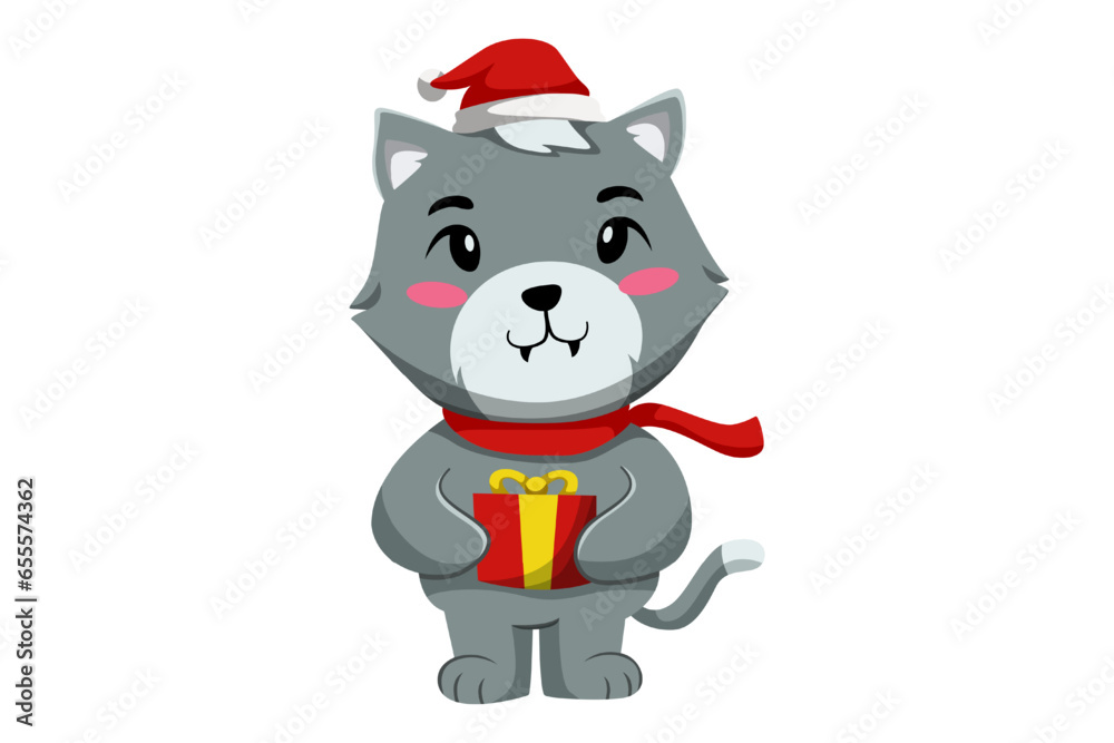 Cute Christmas Animal Character Illustration Cute Christmas Animal Character Illustration