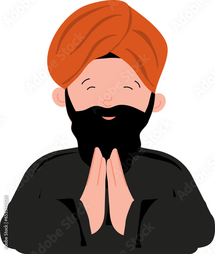 Man Muslim Character Vector