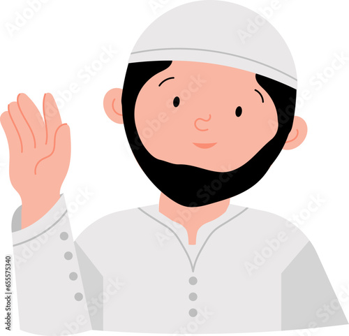 Man Muslim Character Vector