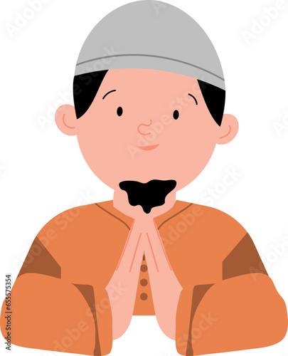 Man Muslim Character Vector