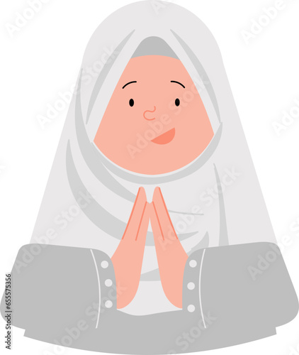 Woman Muslim Character Vector
