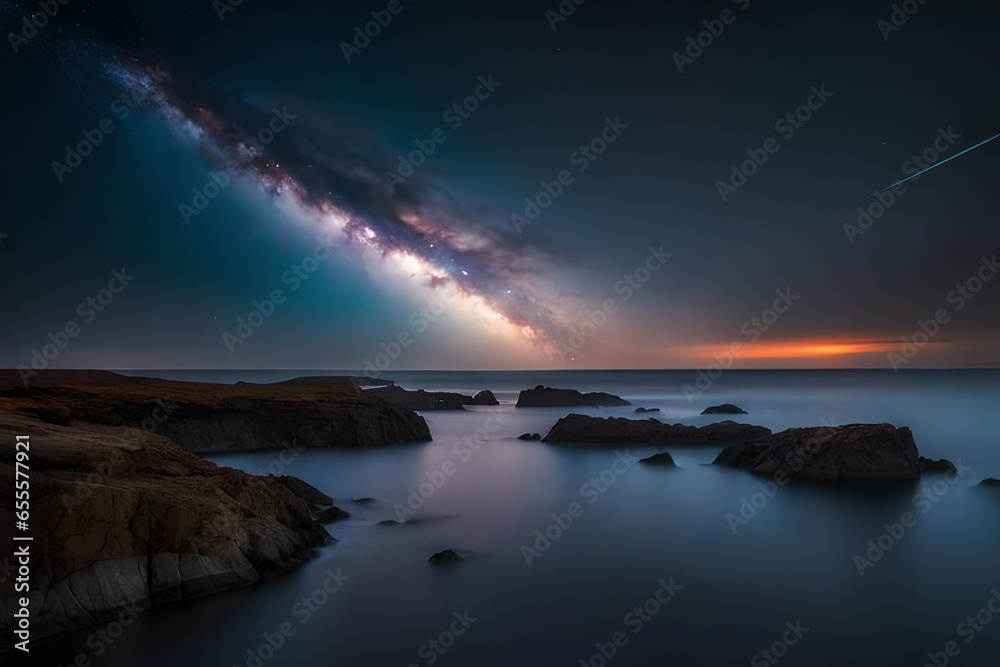 Fototapeta premium sunset over the sea