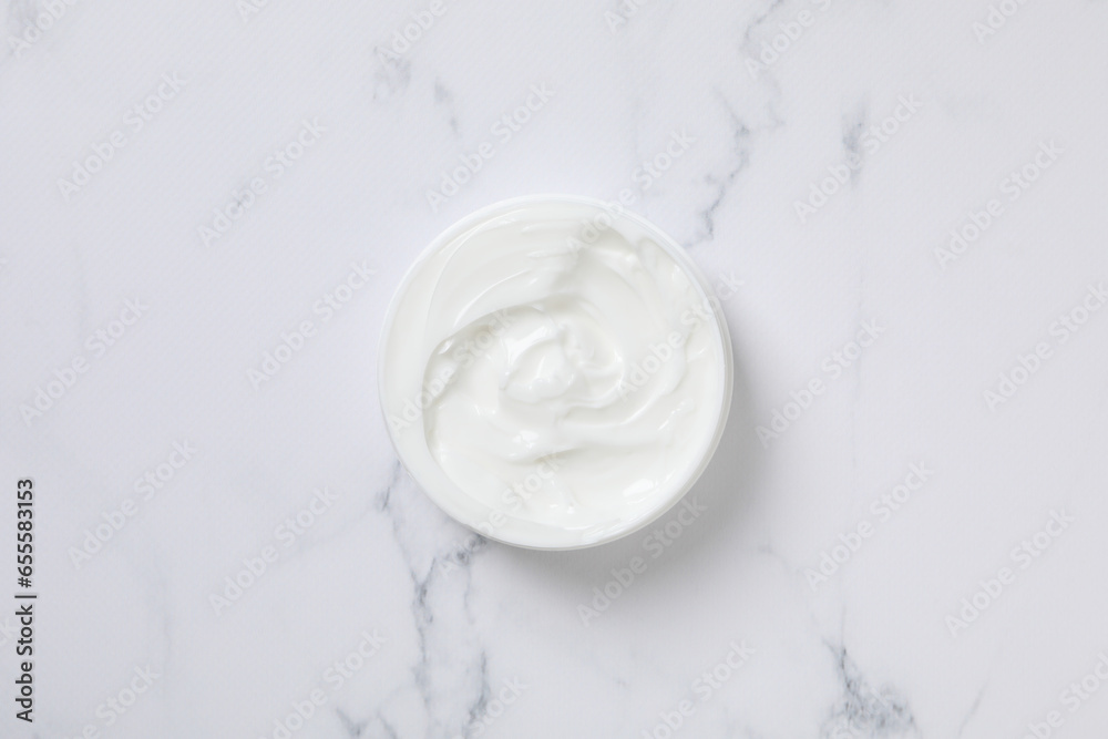 Fototapeta premium Concept of skin care, cream cosmetic, top view