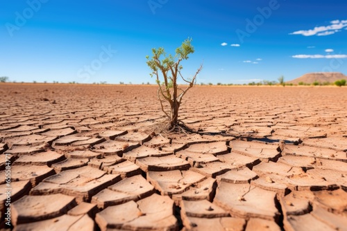 dry, cracked soil in a desert-type setting