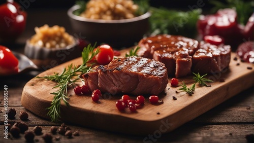 beef steak on a plate