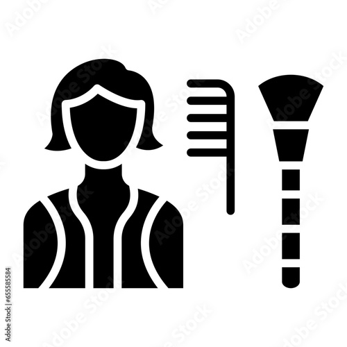 Make Up Artist Female Icon Style