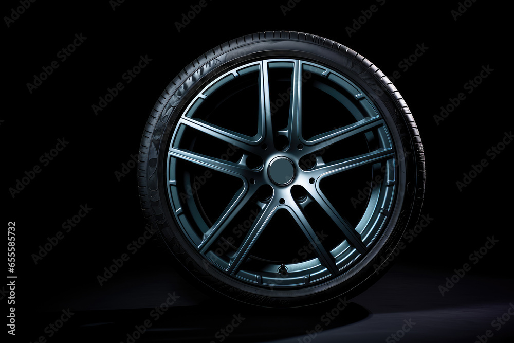 Racing Car alloy wheel isolated on white background , Car wheel disc