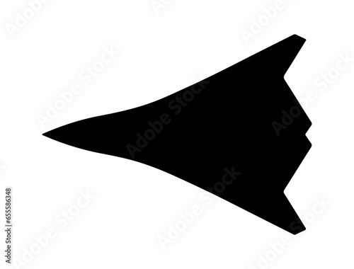 Fighter jet silhouette vector art white background