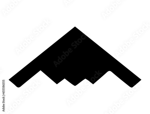Fighter jet silhouette vector art white background