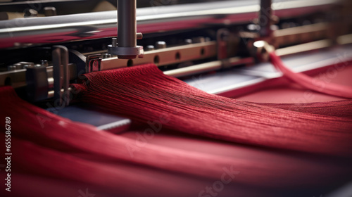 Close-up Within the textile manufacturing industry