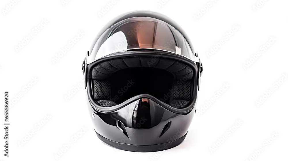 Motorcycle helmet with goggles isolated on white background. Generative Ai Motorcycle helmet with goggles isolated on white background. Generative Ai
