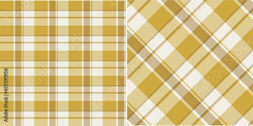 Vector checkered pattern or plaid pattern in yellow and white. Tartan, textured seamless twill for flannel shirts, duvet covers, other autumn winter textile mills.
Vector Format