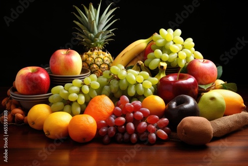 an assortment of ripe fruits symbolizing kwanzaas harvest celebration