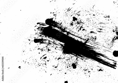 Abstract black and white background with grunge hand drawn illustration
