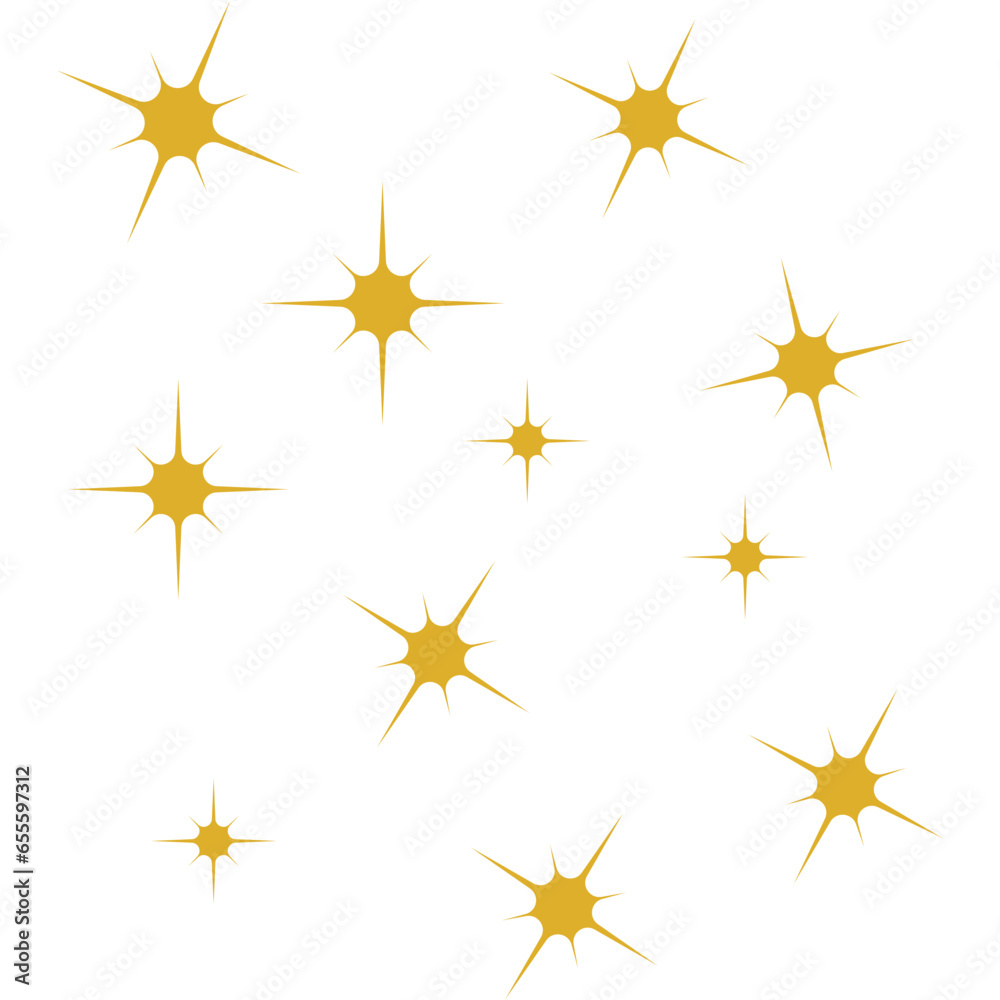 Sparkling Gold Stars