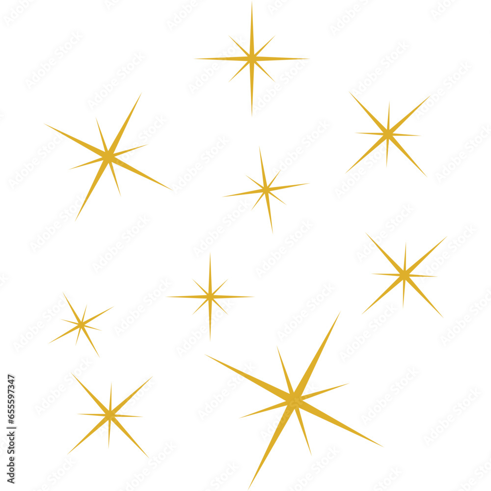 Sparkling Gold Stars